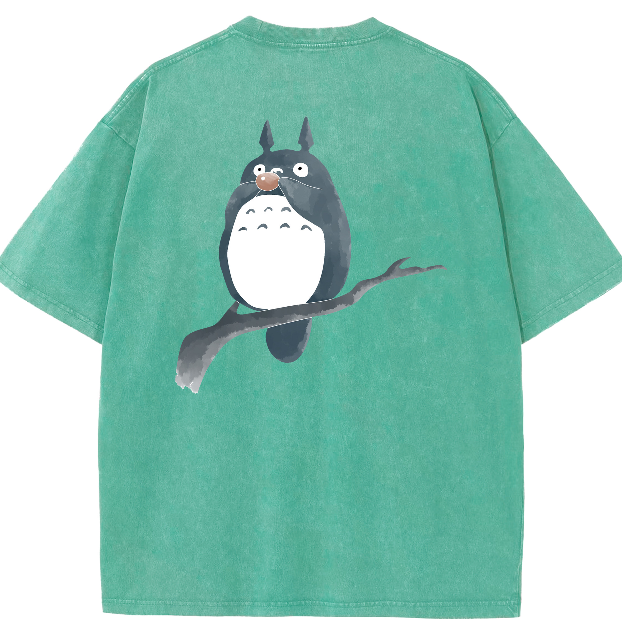 （画像用） となりのトトロ 草壁メイ 草壁サツキ My Neighbor Totoro Satsuki Kusakabe Mei Kusakabe 綿100% ヴィンテージ風 半袖Tシャツ（背面プリント）